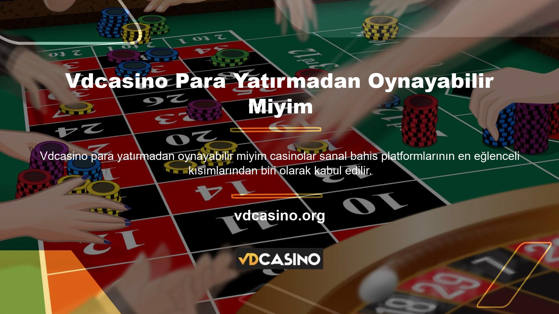Vdcasino Casino' da herhangi bir para yatırmadan oynayabilirsiniz