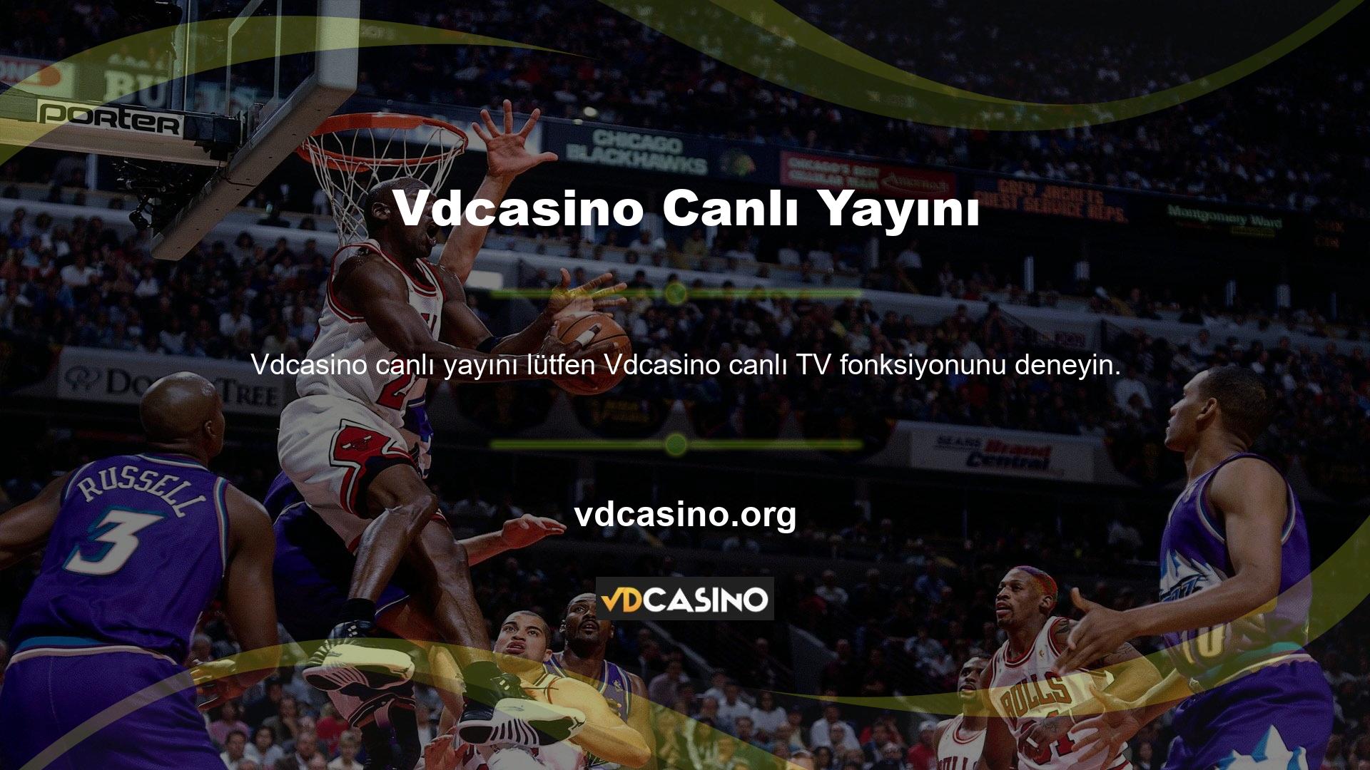 Sporseverler Vdcasino TV'nin canlı maç yayını imkânlarından yararlanabiliyor